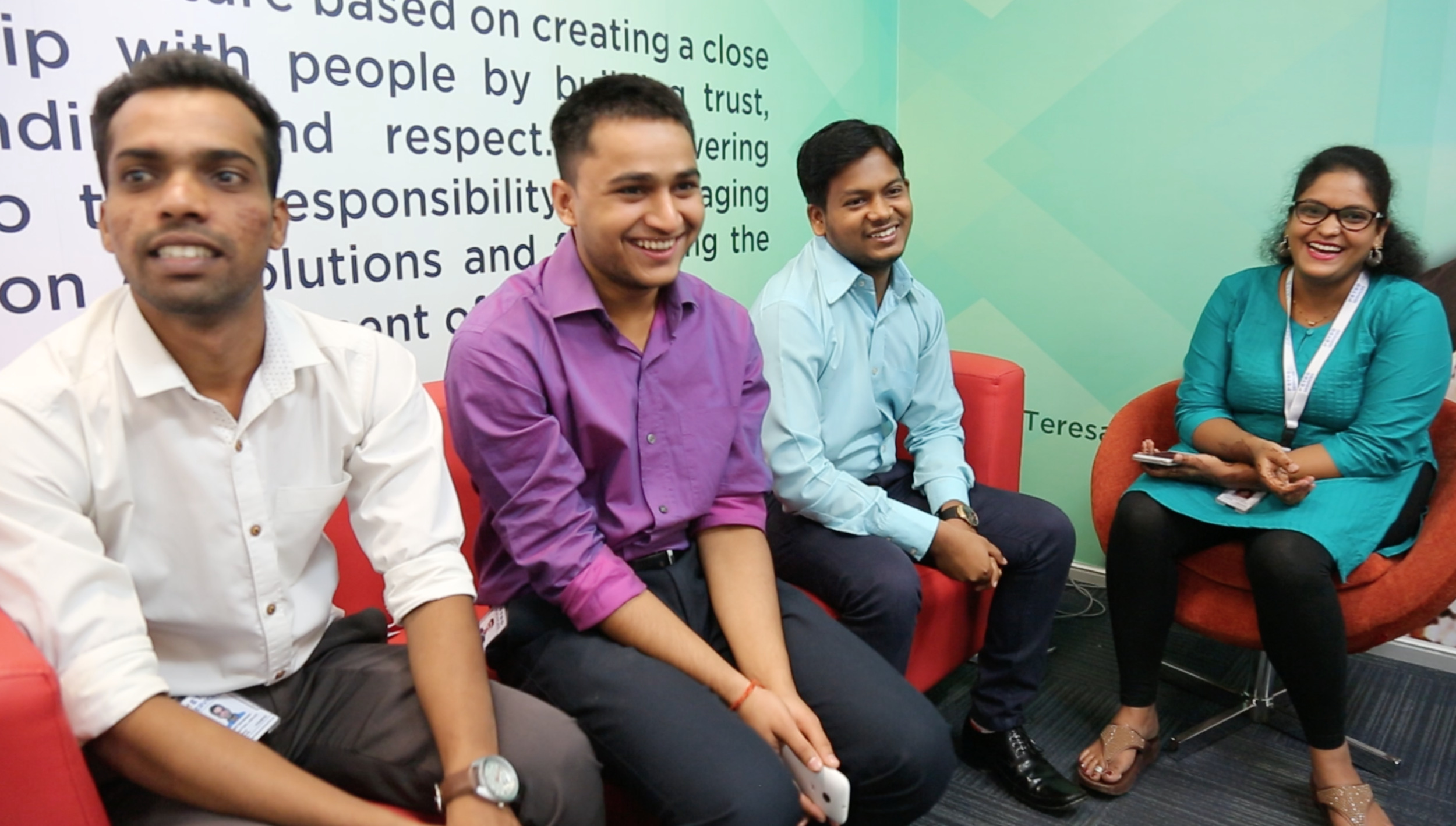 Akshay and fellow Lighthouse Graduates in their office at Metro Global Services