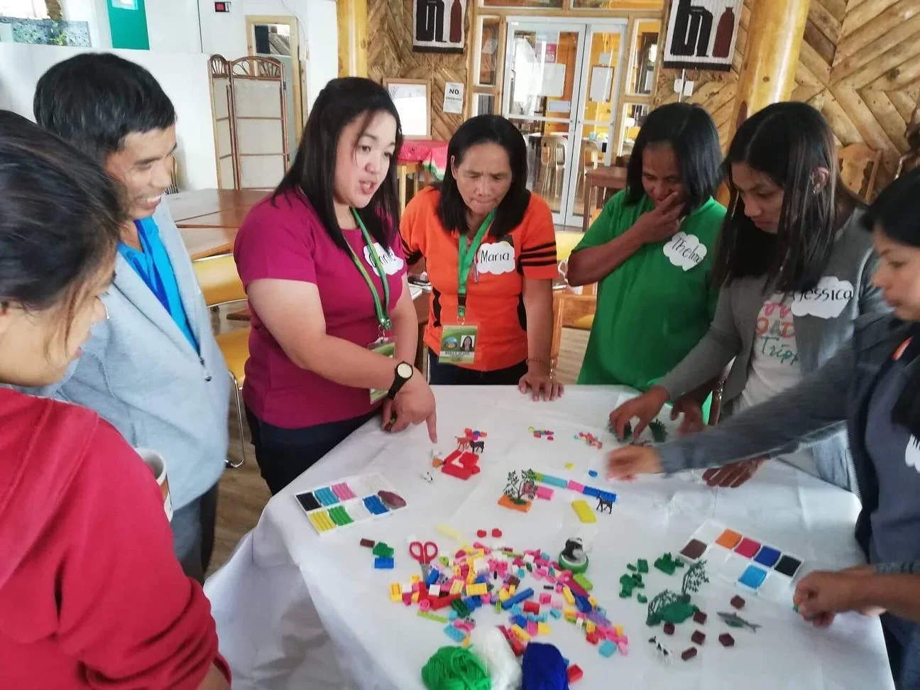 A team creating a 3D map in Sagada Mt Province, Philippines